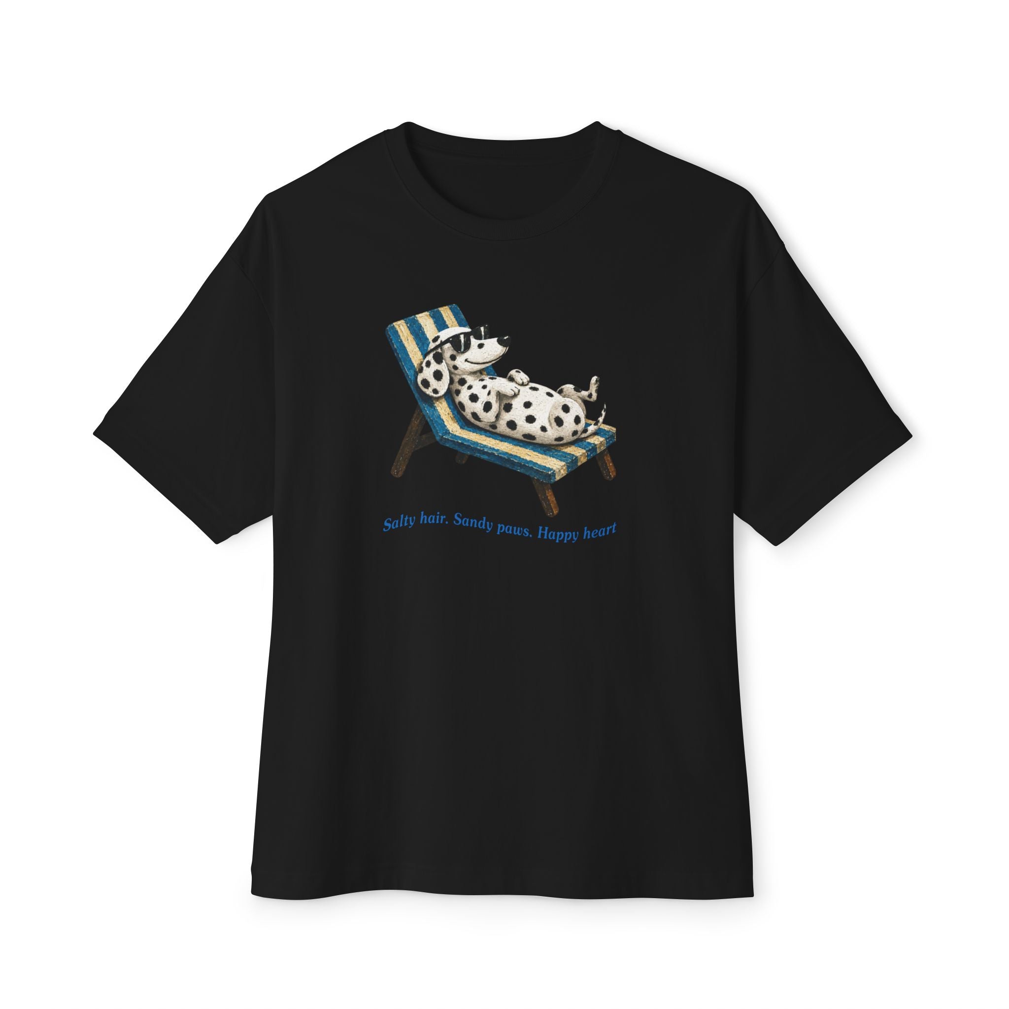 Dalmatian Lounging Tee — "Relax, Rest, Repeat" Oversized Boxy T‑Shirt
