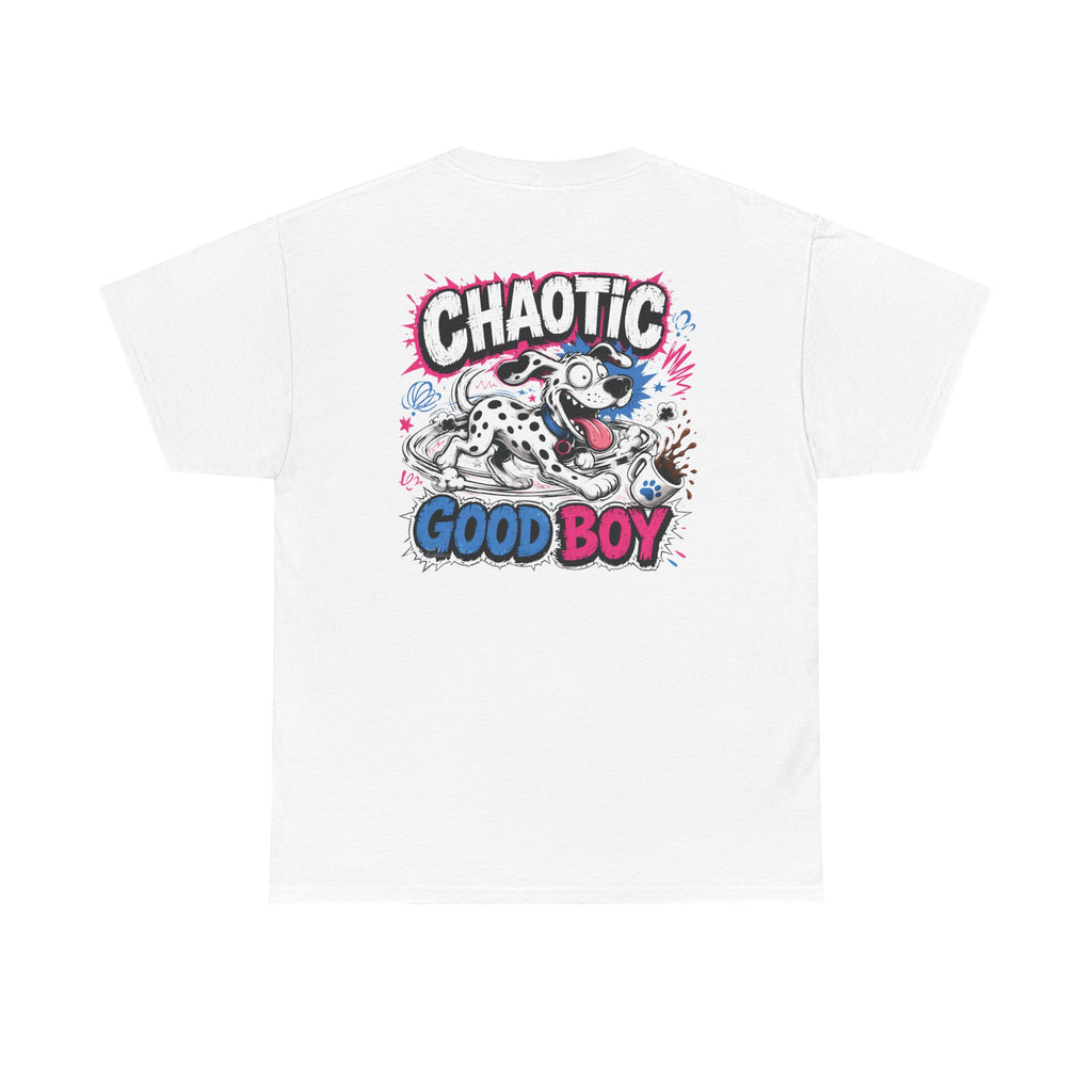 T-Shirt — Chaotic Good Boy Graphic Tee (Playful Dalmatian Dog Design)