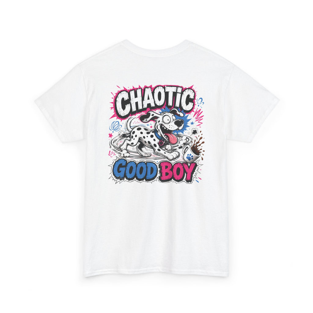 T-Shirt — Chaotic Good Boy Graphic Tee (Playful Dalmatian Dog Design)