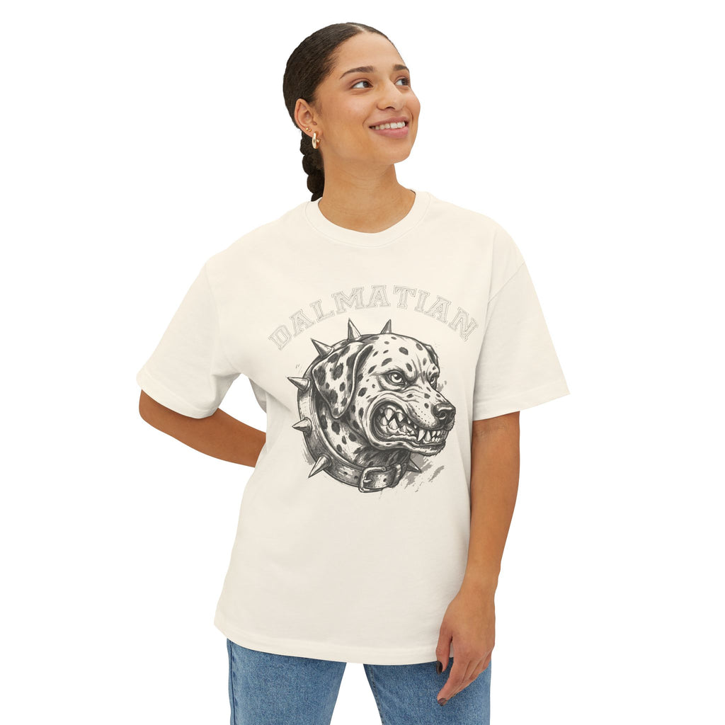Dalmatian Bulldog Graphic Tee — Oversized Boxy Streetwear T‑Shirt