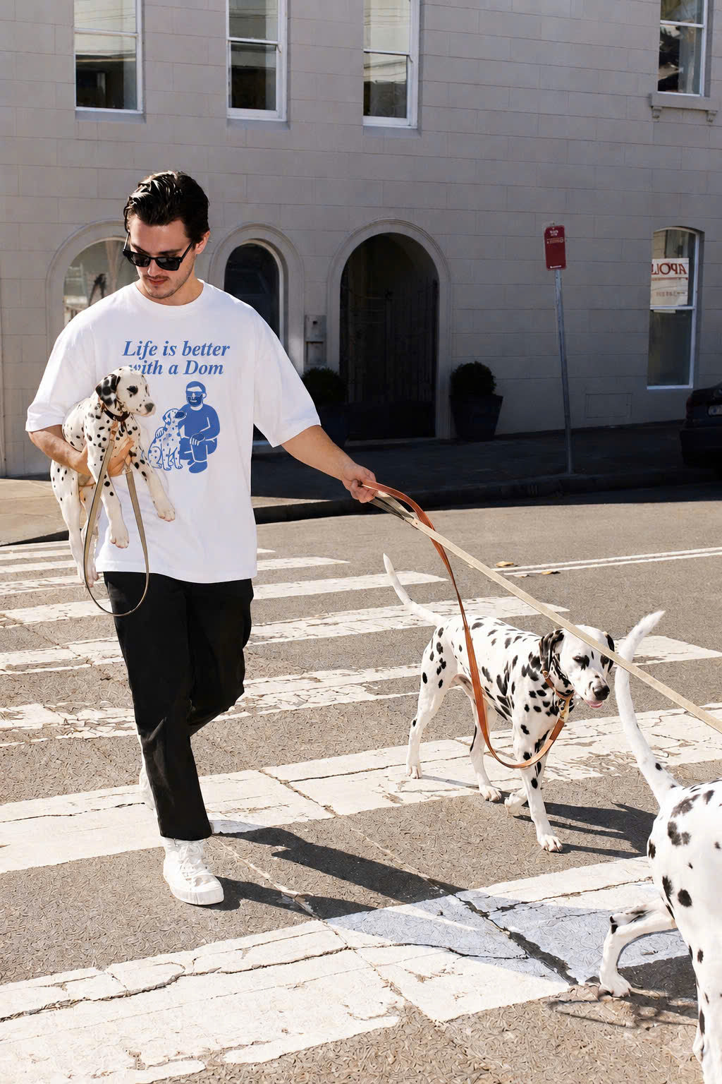Life Is Better With a Dom Tee — Funny Dog Lover Graphic T-Shirt