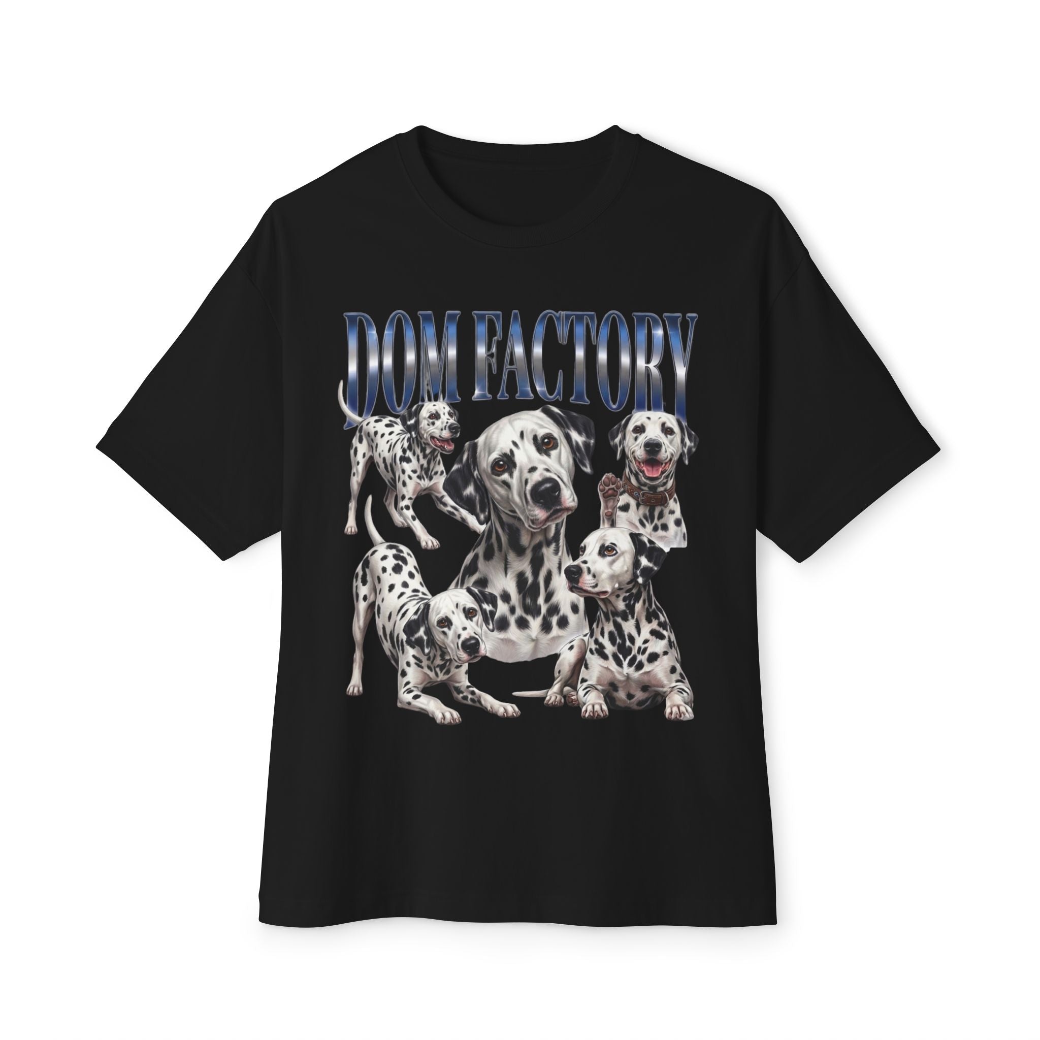 Dalmatian 'Dom Factory' Tee - Graphic Dog Lover Oversized Boxy T-Shirt