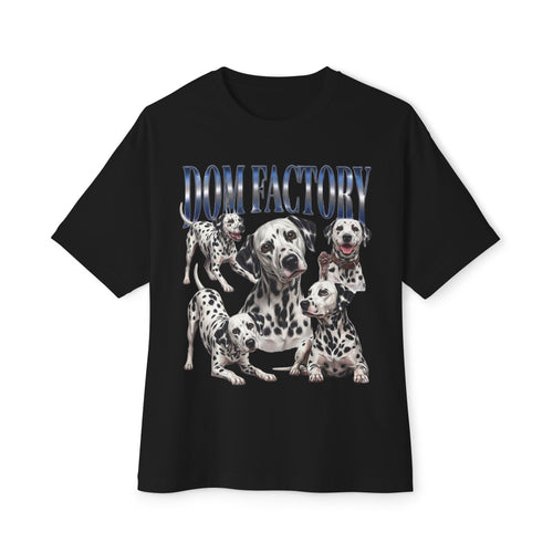 Dalmatian 'Dom Factory' Tee - Graphic Dog Lover Oversized Boxy T-Shirt