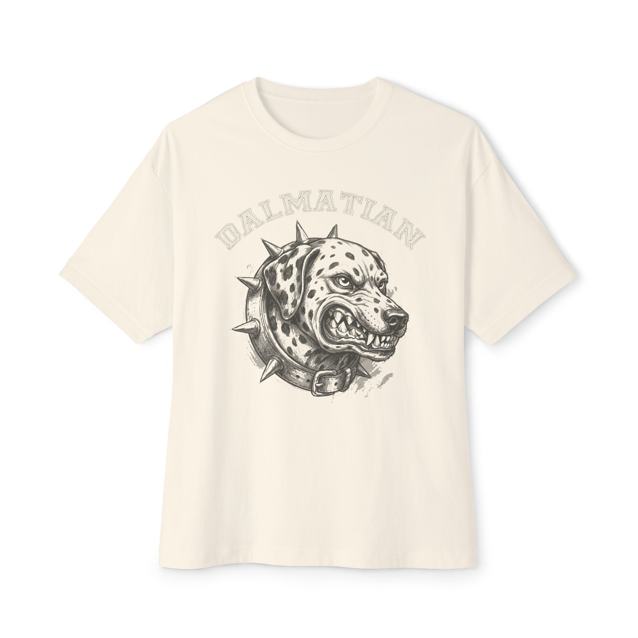 Dalmatian Bulldog Graphic Tee — Oversized Boxy Streetwear T‑Shirt